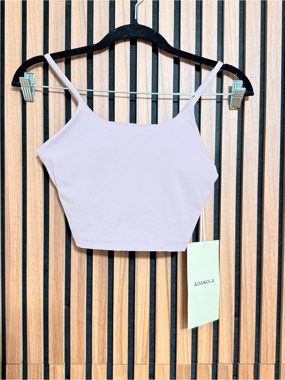 NWT Adanola ultimate tank bra Light Blush Cropped Camisole with Thin Straps